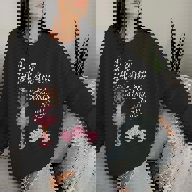 Cute Ballerina Ballet Birthday African American Girls Women Sweatshirt Gifts for Her