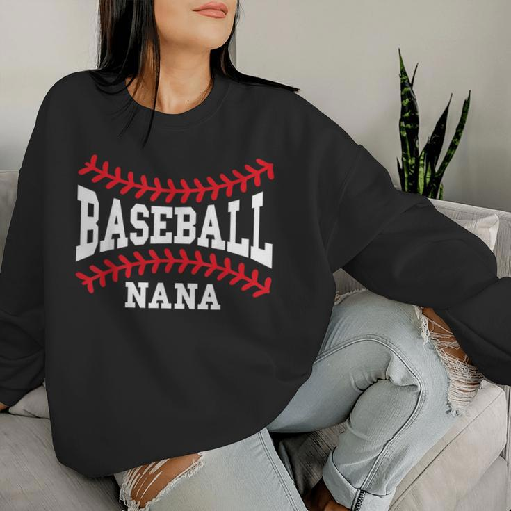 Cute Baseball Nana Laces Little League Grandma Women's Women Sweatshirt Gifts for Her