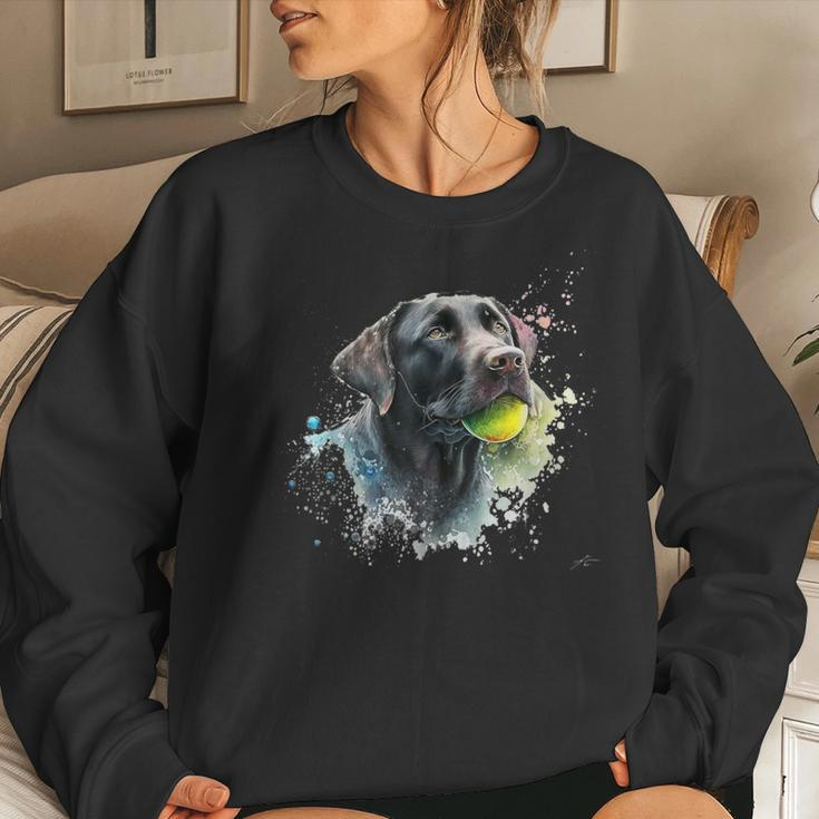 Cute Black Lab Black Labrador Retriever Puppy Dog Mom Animal Women Sweatshirt Gifts for Her