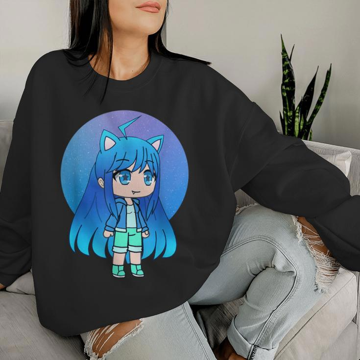 Cute Chibi Style Kawaii Anime Girl Aquachan Women Sweatshirt Gifts for Her
