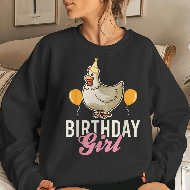 Cute Chicken Birthday Girl Women Sweatshirt Gifts for Her