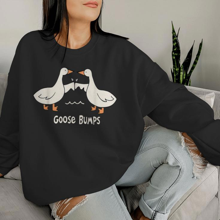 Cute Goose Bumps Animal Pun Lover & Graphic Women Sweatshirt Gifts for Her