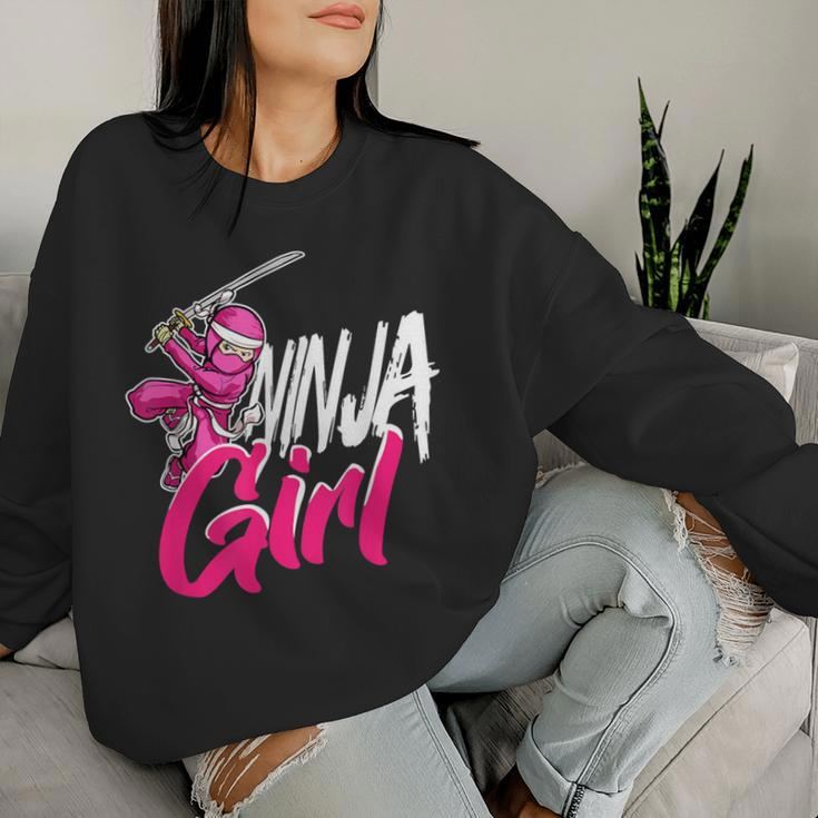 Cute Ninja Fighter Costume Ninja Girl Women Sweatshirt Gifts for Her