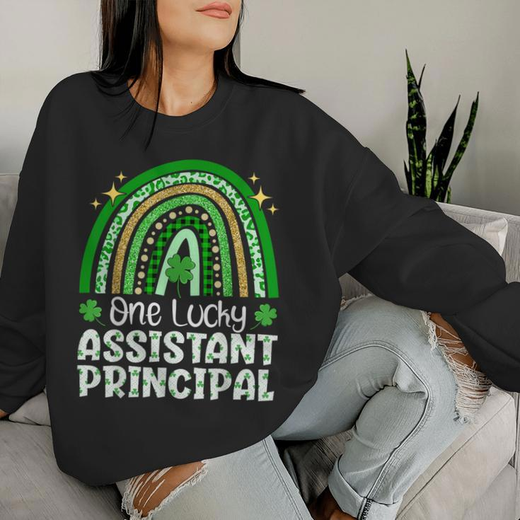 Cute One Lucky Assistant Principal Rainbow St Patrick’S Day Women Sweatshirt Gifts for Her