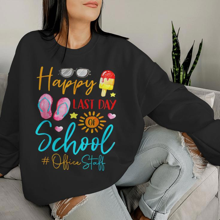 Cute Summer Teacher Happy Last Day Of School Office Staff Women Sweatshirt Gifts for Her