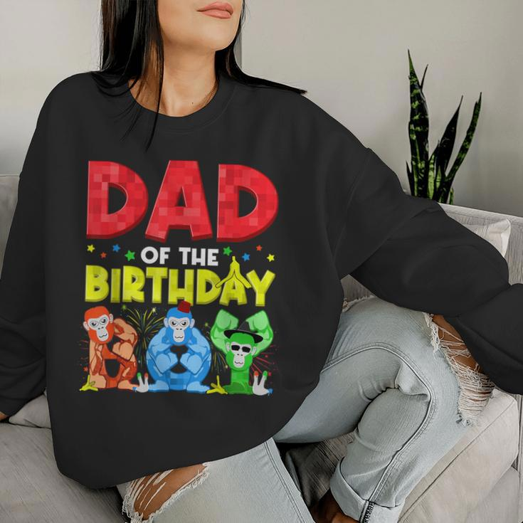 Dad And Mom Birthday Boy Gorilla Game Family Matching Women Sweatshirt Gifts for Her