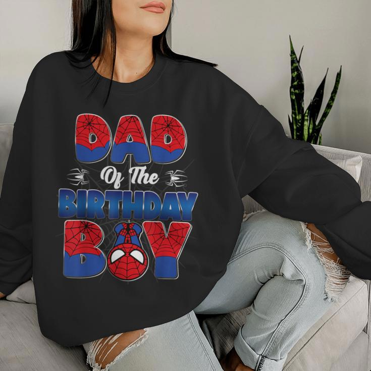 Dad And Mom Birthday Boy Spider Family Matching Women Sweatshirt Gifts for Her
