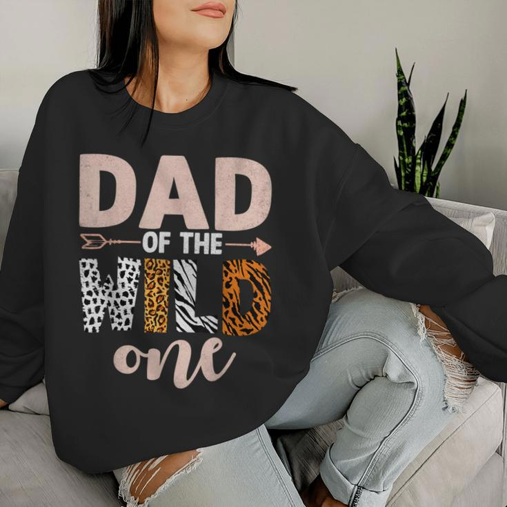 Dad And Mom Of The Wild One Birthday Girl Family Party Decor Women Sweatshirt Gifts for Her