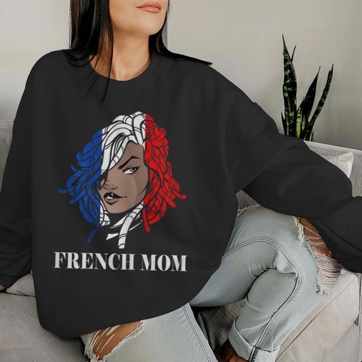 Damen Französische Wurzeln Mama Frankreich Flagge Pierced Woman Dreadlocks Frankreich Sweatshirt Frauen Geschenke für Sie