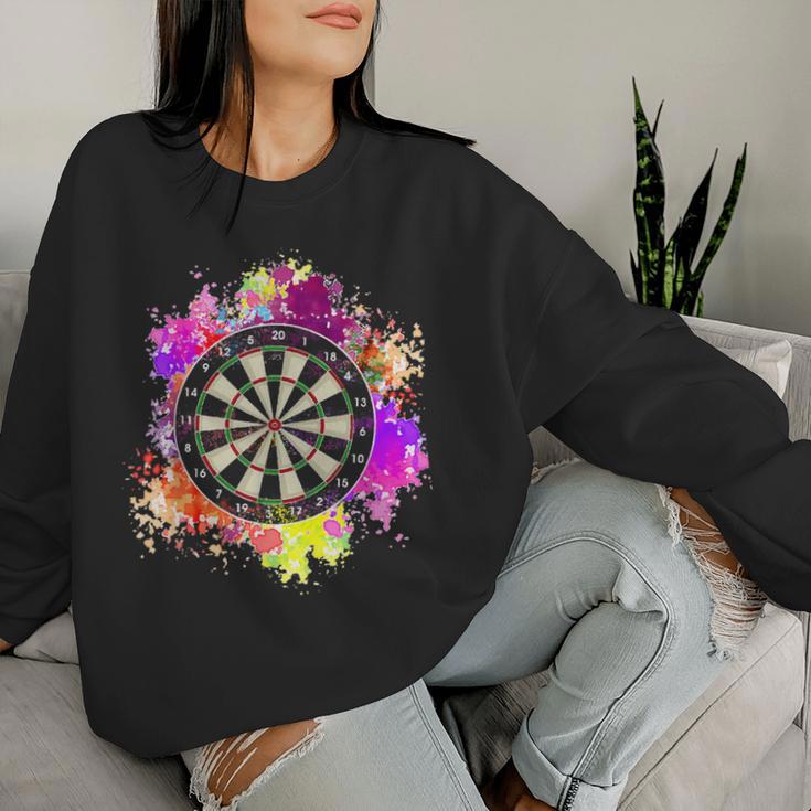 Dart Player Women's Dartboard Dartboard Retro Sweatshirt Frauen Geschenke für Sie