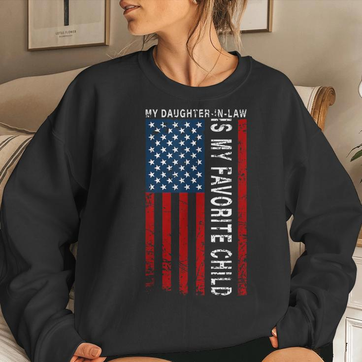 My Daughter In Law Is My Favorite Child Usa Father's Day Dad Women Sweatshirt Gifts for Her