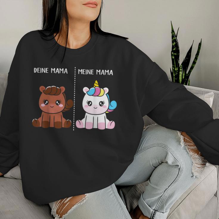 Deine Meine Mama Lustig Muttertag Mutter Geschenk Damen Sweatshirt Frauen Geschenke für Sie