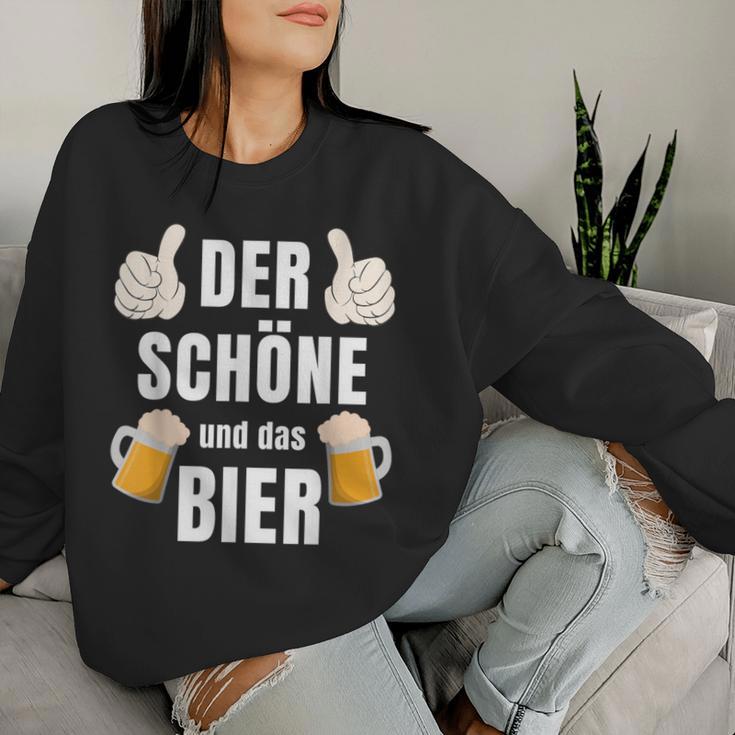 Der Schöne Und Das Bier The Beauty And The Beer For Beer Lovers Slogan Sweatshirt Frauen Geschenke für Sie