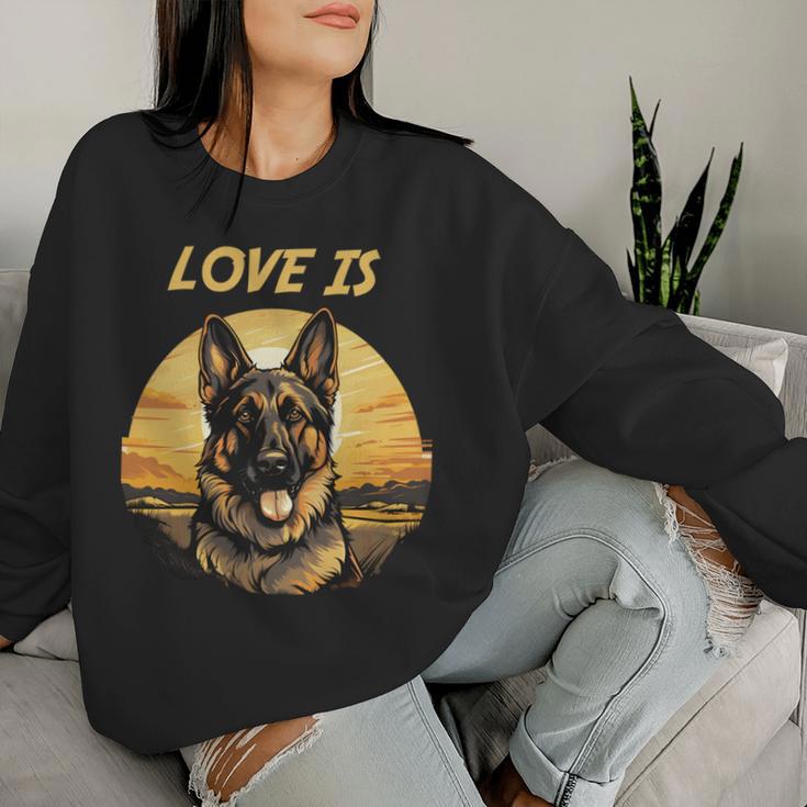 Deutscher Schäferhund Schönes Haustier Mama Papa My The Best Friend Sweatshirt Frauen Geschenke für Sie