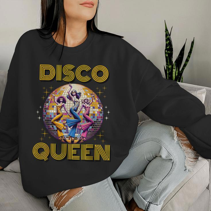 Disco Queen 70S 80S Retro Vintage Costume Disco Women Sweatshirt Gifts for Her