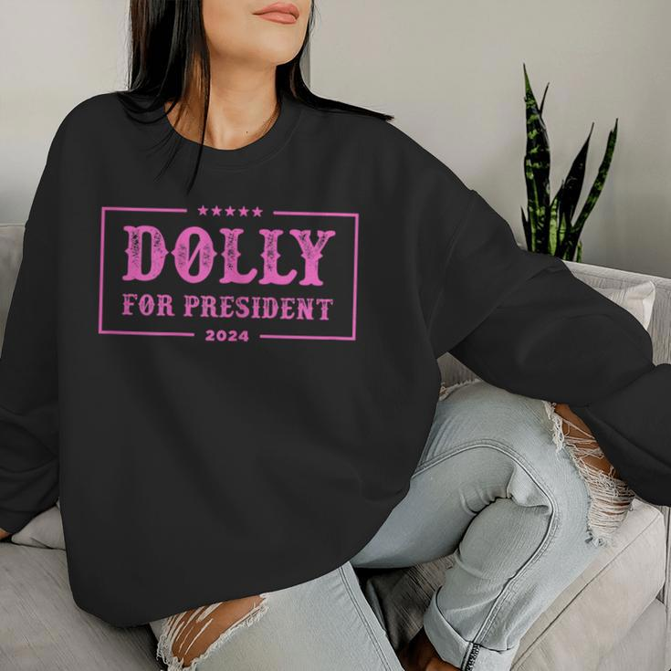 Dolly For President 2024 Retro Dolly Women Sweatshirt Gifts for Her