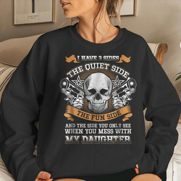 Don't Mess With My Daughter For Dad & Mom Vintage Women Sweatshirt Gifts for Her