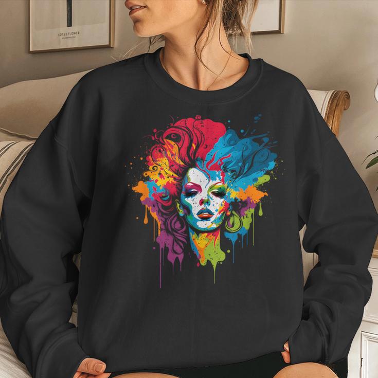 Drag Queen Lgbtq Pride Rainbow Support Drag Queens Women Sweatshirt Gifts for Her