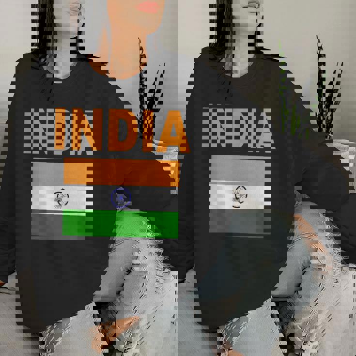 Drapeau Inde India Flag Drapeau Indien Homme Women Sweatshirt Cadeaux pour elle