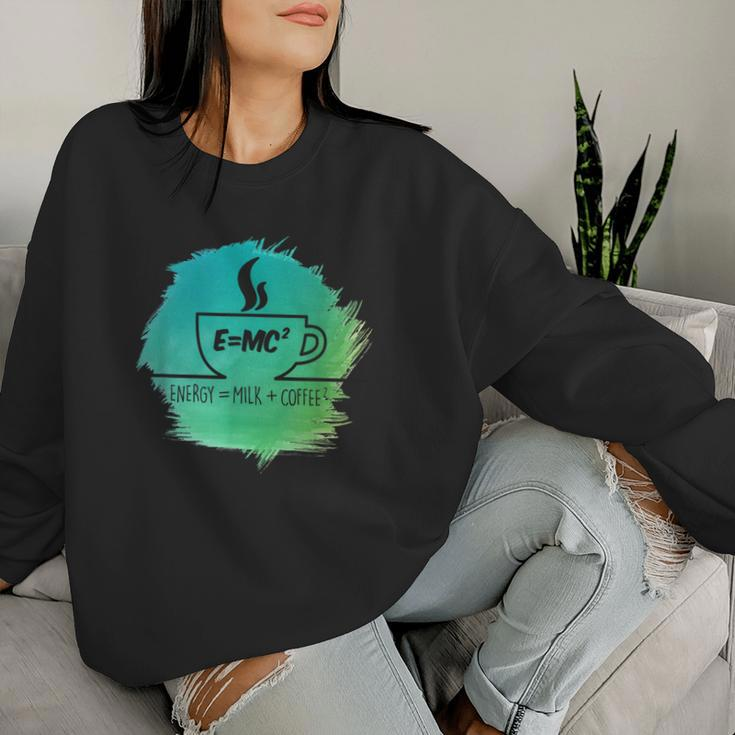 E Mc 2 Squared Coffee Science Physics Math Lover Women Sweatshirt Gifts for Her