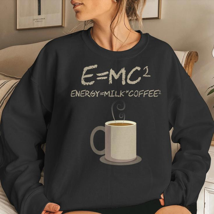 EMc2 Science Coffee Energy Milk Coffee Women Sweatshirt Gifts for Her