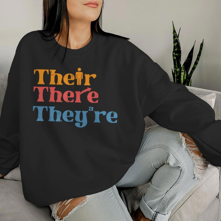 English Teacher Their There Theyre Grammar Women Women Sweatshirt Gifts for Her