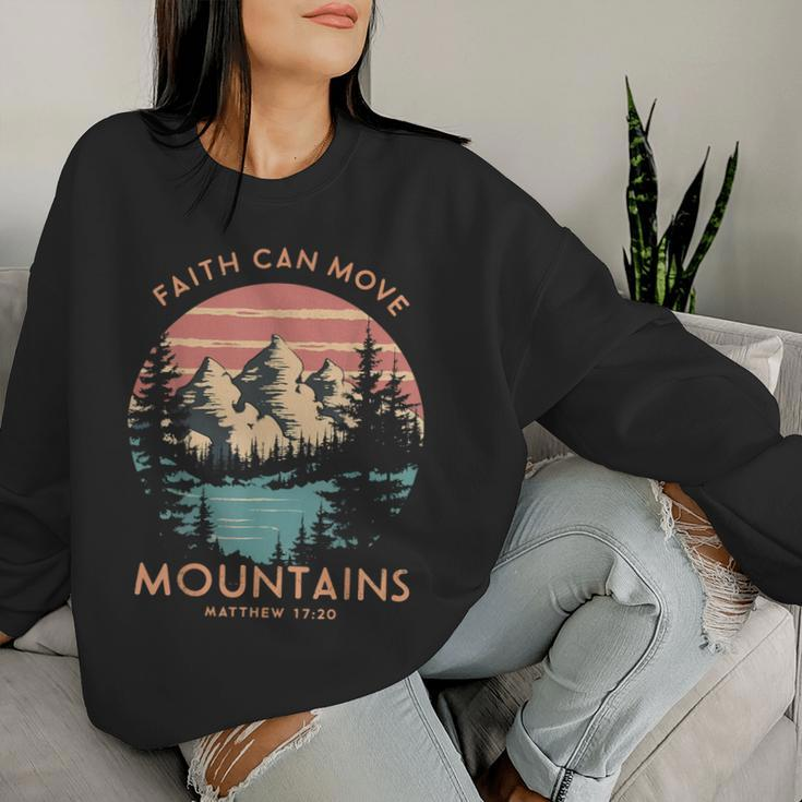 Faith Can Move The Mountains Religious Christian Women Women Sweatshirt Gifts for Her