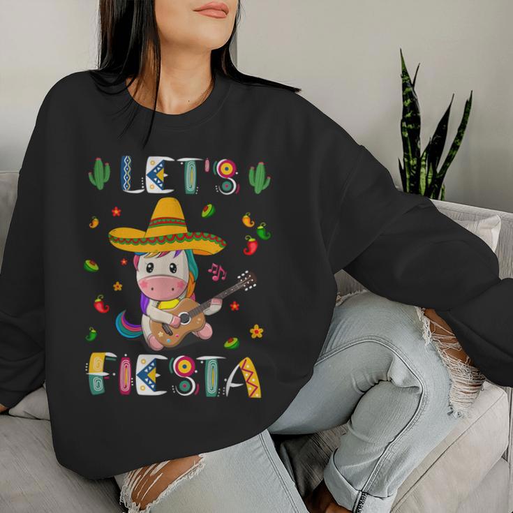 Lets Fiesta Dancing Mexican Unicorn Cinco De Mayo Girl Women Women Sweatshirt Gifts for Her