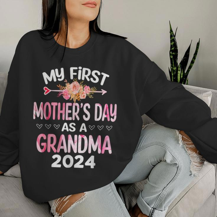 My First Mother's Day As A Grandma 2024 Mother's Day Women Sweatshirt Gifts for Her