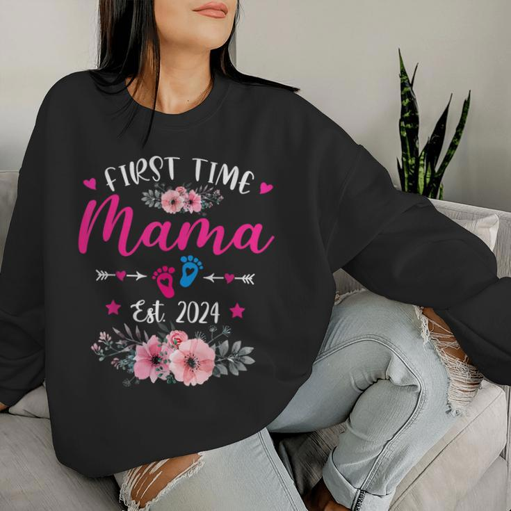 First Time Mama 2024 Mother's Day Soon To Be Mom Pregnancy Women Sweatshirt Gifts for Her