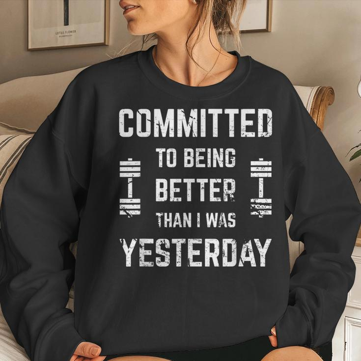 Fitness Motivation For & With Saying Gym Workout Women Sweatshirt Gifts for Her