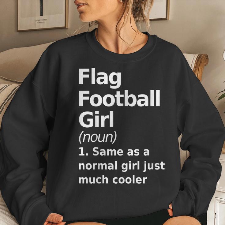 Flag Football Girl Definition & Sassy Womans Sports Women Sweatshirt Gifts for Her