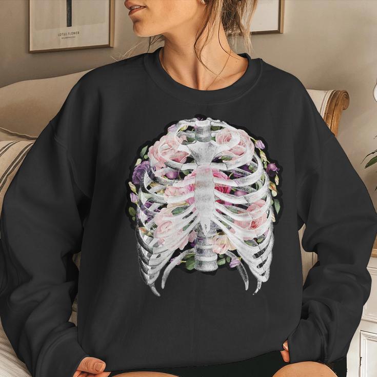 Flower Skull Sugar With Roses For Girls Mens Women Sweatshirt Gifts for Her