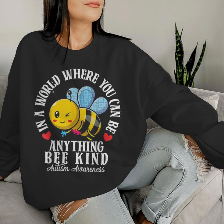 Autism Awareness Bee Kind Autistic Cute Autism Be Kind Women Sweatshirt Gifts for Her