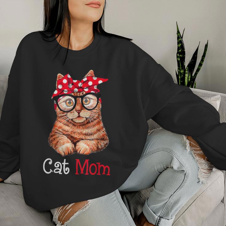 Cat Mom Cat Lovers Mother's Day Mom Mothers Women Sweatshirt Gifts for Her