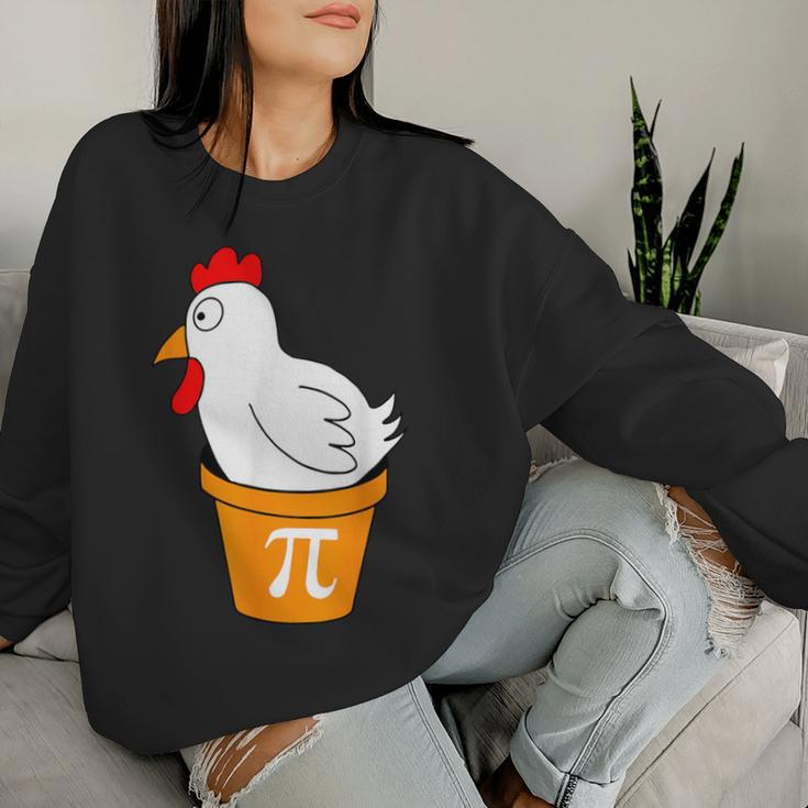 Chicken Pot Pi Day Pie Math Lover Teacher Geek Women Sweatshirt Gifts for Her
