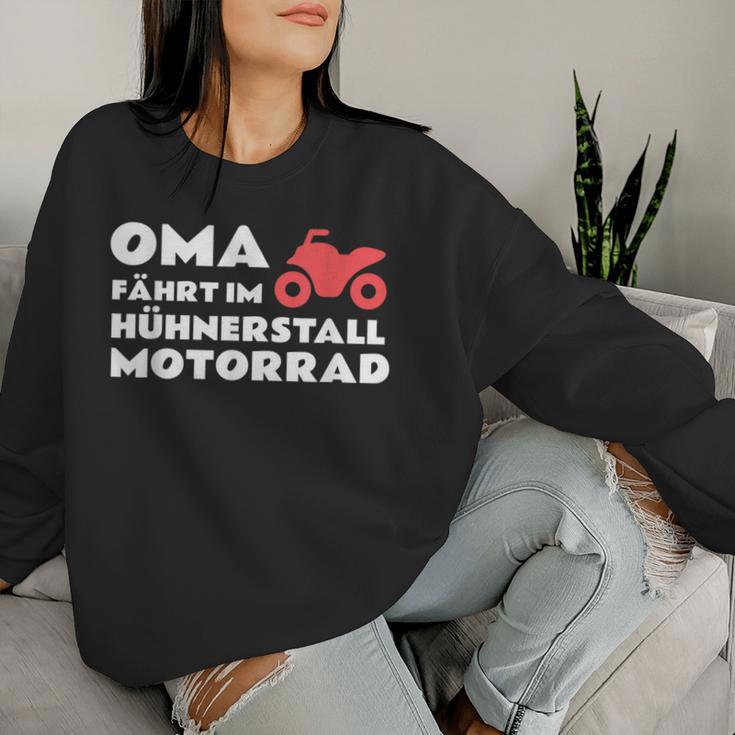 With Grandma Rides Im Hühnerstall Motif Sweatshirt Frauen Geschenke für Sie