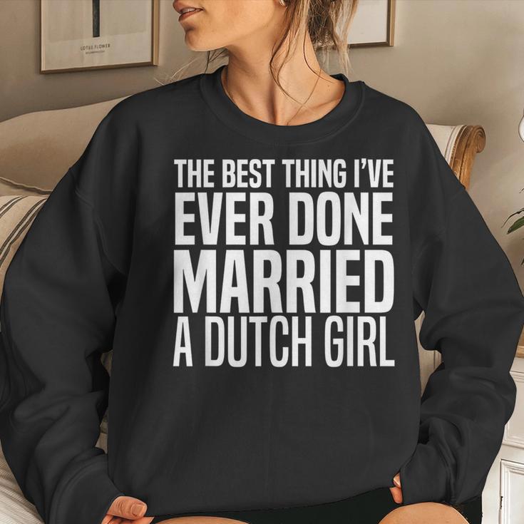 Married A Dutch Girl Netherlands Bride Women Sweatshirt Gifts for Her