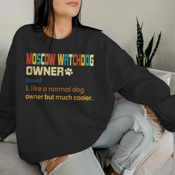 Moscow Watchdog Vintage Retro Dog Mom Dad Women Sweatshirt Gifts for Her
