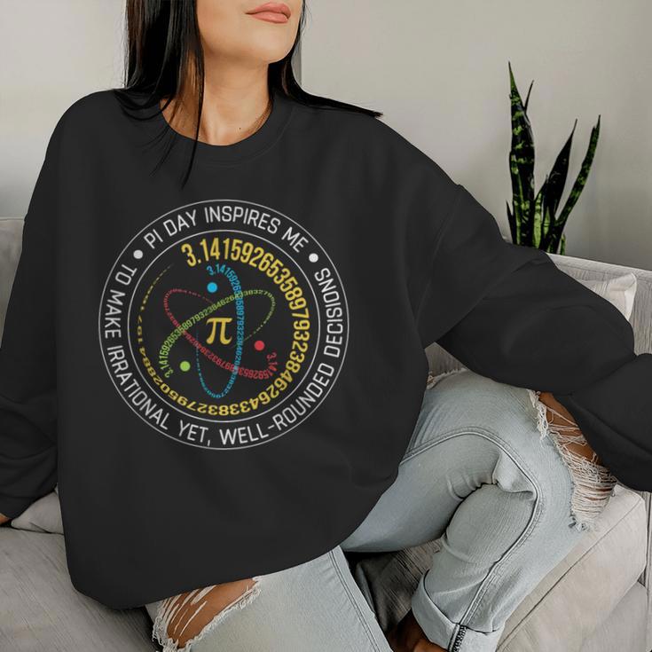 Pi Day Inspires Me Vintage Spiral Pi Teacher Men Women Sweatshirt Gifts for Her