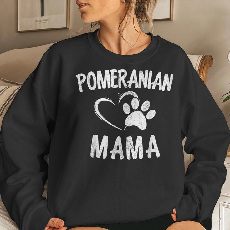 Pomeranian Mama Pet Lover Apparel Dog Pom Mom Women Sweatshirt Gifts for Her