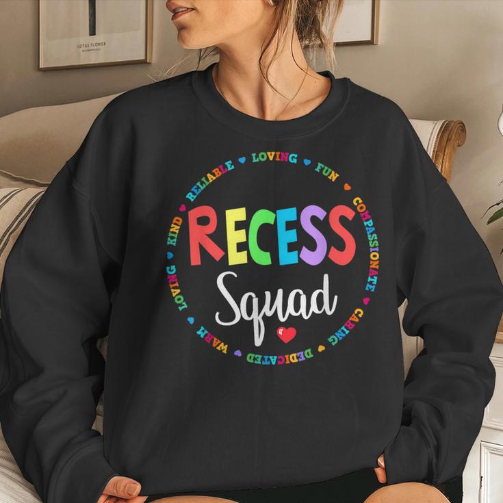 School For Teachers Students Monitor Recess Crew Women Sweatshirt Gifts for Her