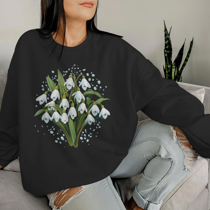 Snow Flowers With This Cool Snowdrop Flower Costume Women Sweatshirt Gifts for Her