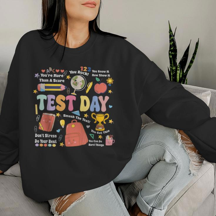 Teacher Test Day Motivational Teacher Starr Testing Women Sweatshirt Gifts for Her