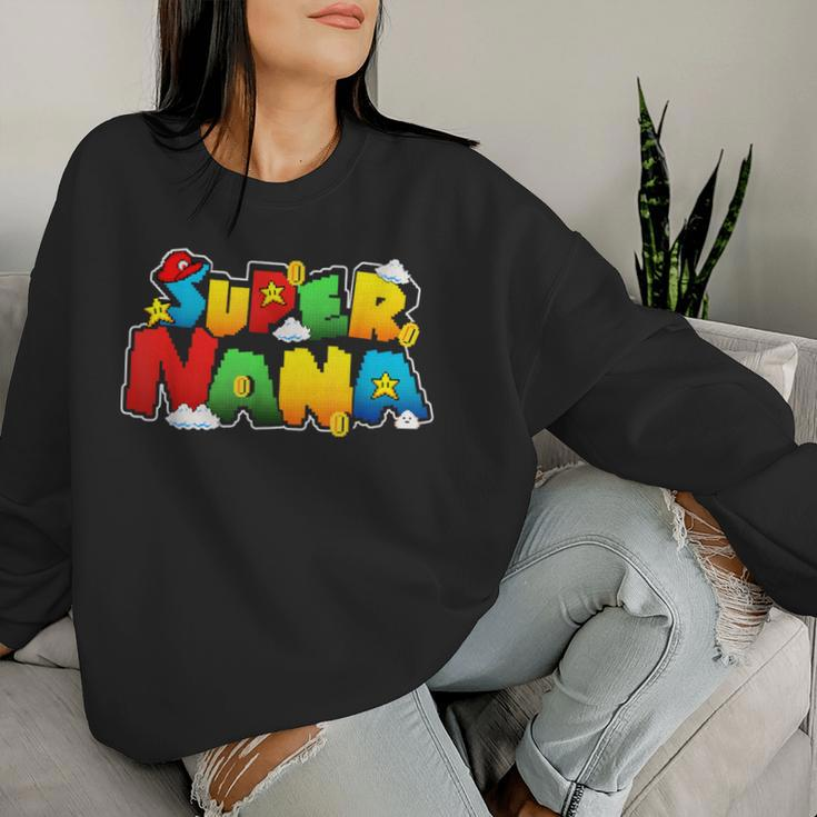 Gamer Super Nana Family Matching Game Super Nana Superhero Women Sweatshirt Gifts for Her