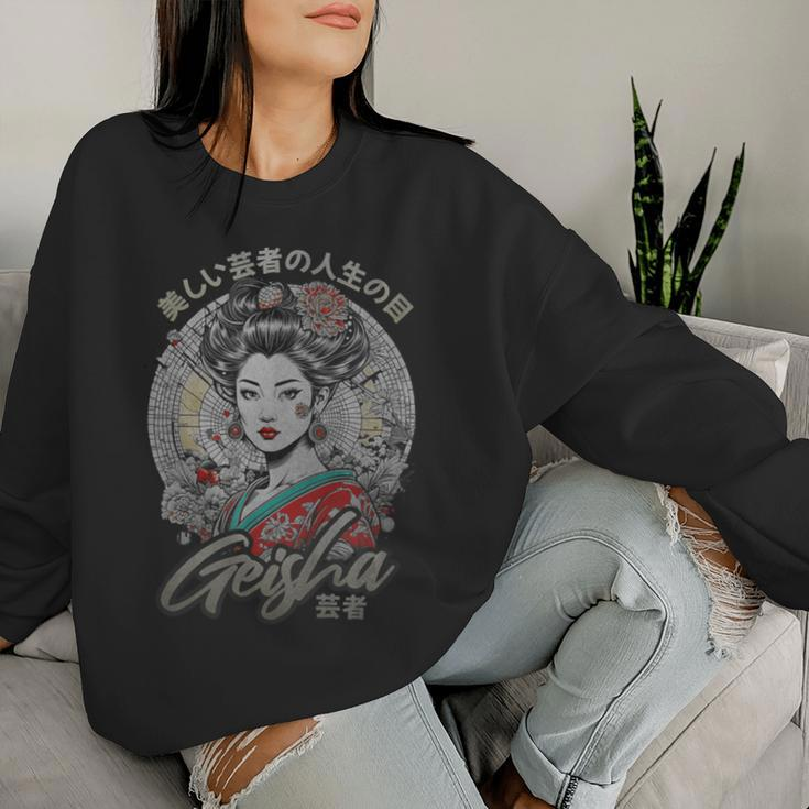 Geisha Vibe Woman Asian Japanese Wave Vintage Sakura Women Sweatshirt Gifts for Her