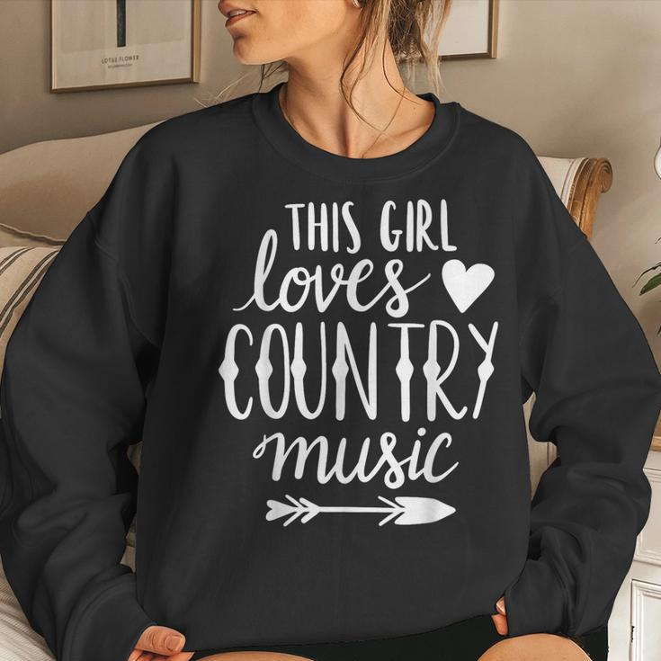 This Girl Loves Country Music Country Music Lover Women Sweatshirt Gifts for Her