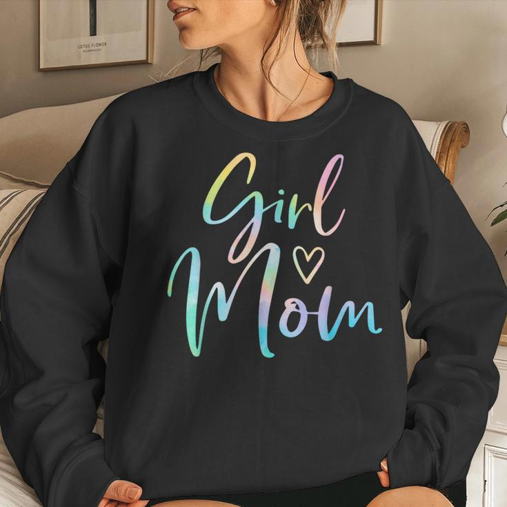 Girl Mom For Mother Mama Of Girls Tie Dye Women Sweatshirt Gifts for Her