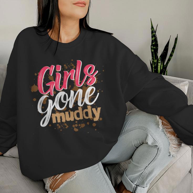 Girls Gone Muddy Mud Run Outfit For Mud Run Team Women Sweatshirt Gifts for Her