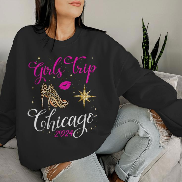 Girls Trip Chicago 2024 Weekend Birthday Squad Women Sweatshirt Gifts for Her